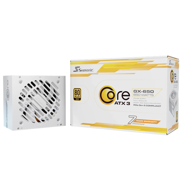 650W Seasonic CORE GX White ATX 3.1 Modular 80 Plus Gold PSU